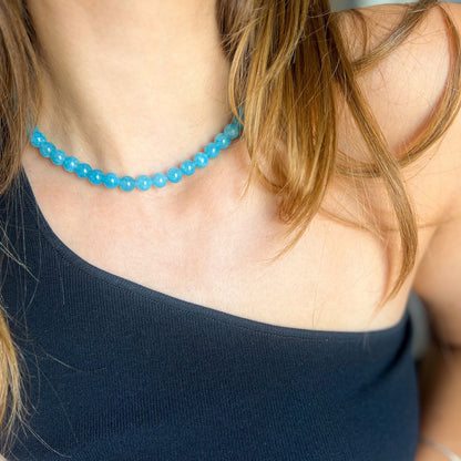 שרשרת מיני ליה כחולה מאבני ג'ייד