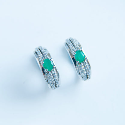 עגילי "ורוניקה" עם אמרלד