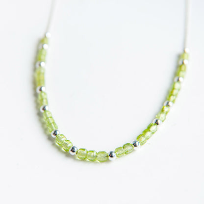 שרשרת קובה עם אבני פרידוט