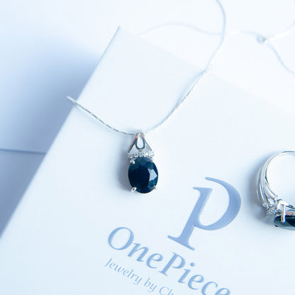 תליון כסף "ארבל" עם אבן ספיר