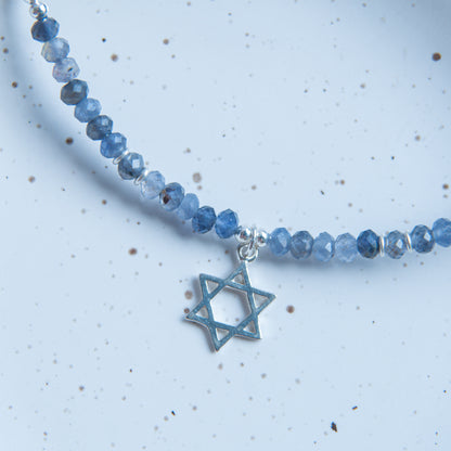 S שרשרת אבני איולייט עם מגן דוד