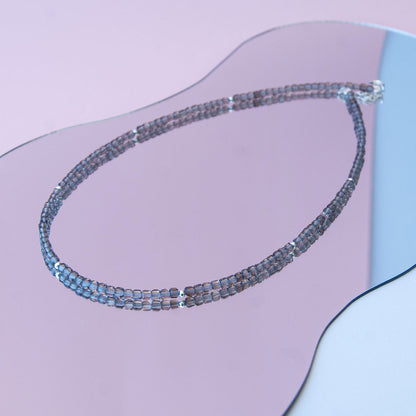 APRIL שרשרת אבני סמוקי קוורץ