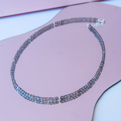 APRIL שרשרת אבני סמוקי קוורץ