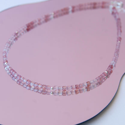 APRIL שרשרת אבני רוז קוורץ