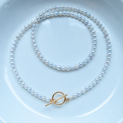 שרשרת פנינים מריה עם סוגר עגול