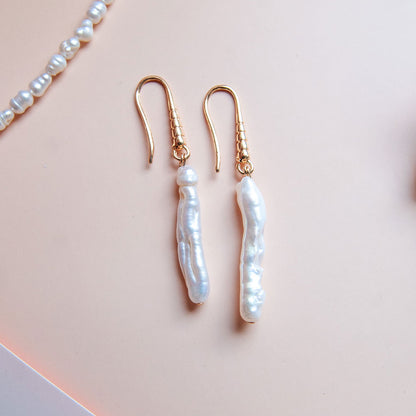 COCO עגילי פנינה ארוכה