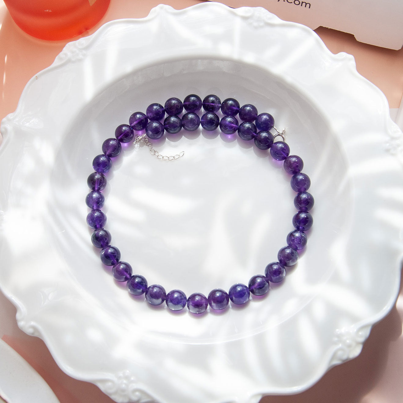 שרשרת ליה סגולה מאבני אמטיסט