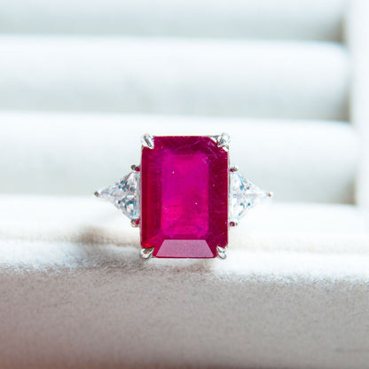 טבעת כסף "ריין" עם אבן רובי