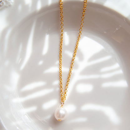 MORAN שרשרת גולדפילד עם פנינה