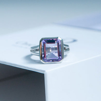 MADY טבעת כסף עם אמטיסט