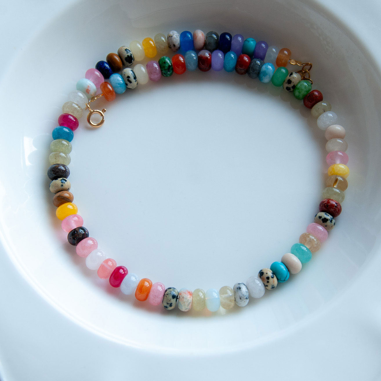 שרשרת לורן גדולה ממיקס אבני חן