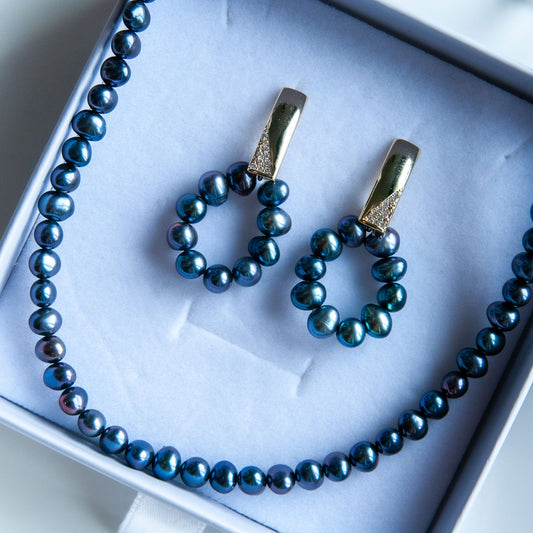 BLACK MARY עגילי פנינה