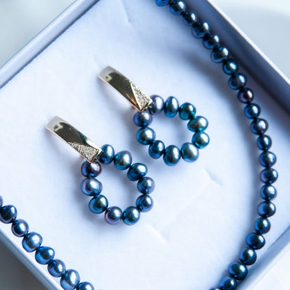 BLACK MARY עגילי פנינה