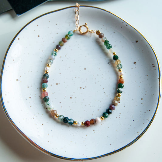 ALICIA צמיד אבני מוס אגת