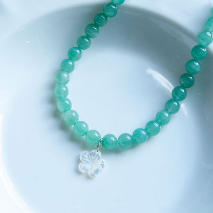 שרשרת מיני ליה מאבני אוונטורין עם תליון צדף