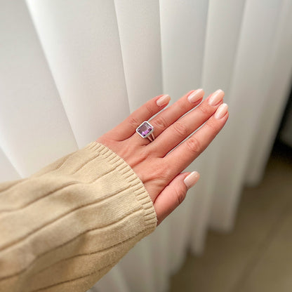 MADY טבעת כסף עם אמטיסט