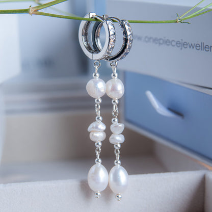 S MORAN עגילי פנינה