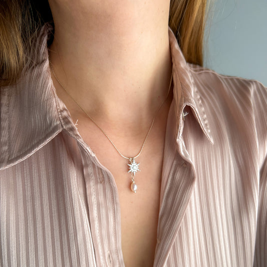 S DAISY שרשרת פנינה