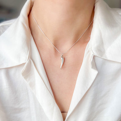 SLEEK SHINE שרשרת נחש כסף עדינה