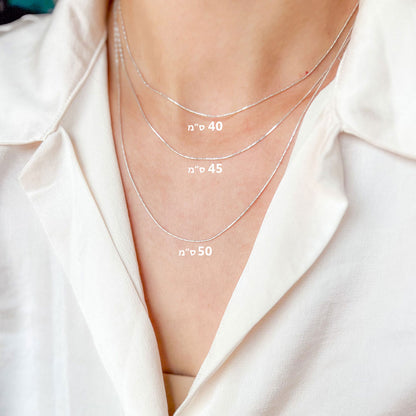 SLEEK SHINE שרשרת נחש כסף עדינה