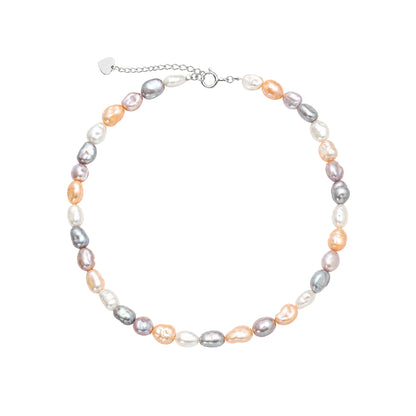 שרשרת פניני מים מתוקים צבעוניות קתרין