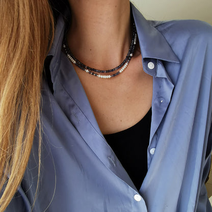 שרשרת אבני איולייט בהירה