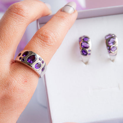 טבעת "שרלוט" עם אמטיסט