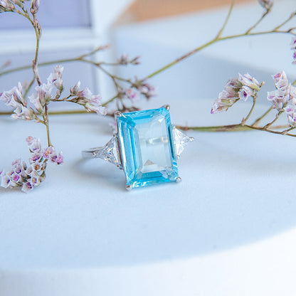 טבעת "ריין" עם בלו טופז