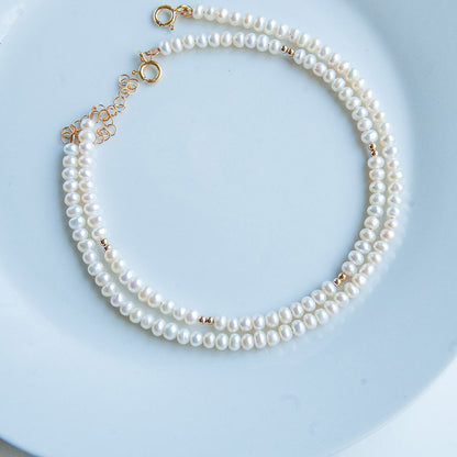 צמיד לרגל פנינים טבעיות קימברלי