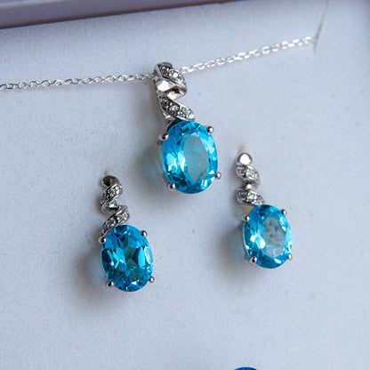 תליון כסף "אניה" עם אבן טופז