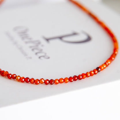 שרשרת אבני זרקון כתומה