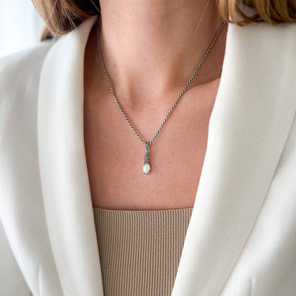 שרשרת כסף עם תליון כסף אלנה צדף