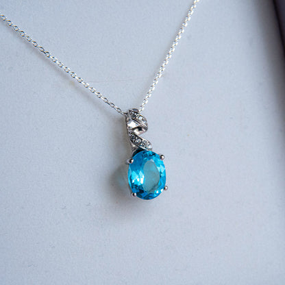 תליון כסף "אניה" עם אבן טופז