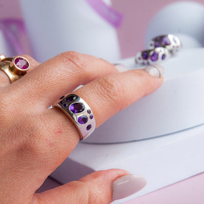 טבעת "שרלוט" עם אמטיסט