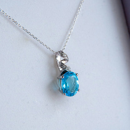 תליון כסף "אניה" עם אבן טופז