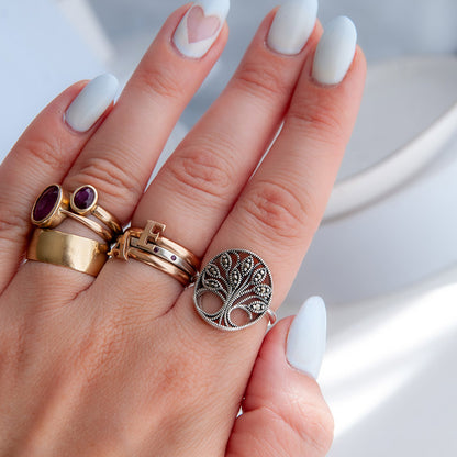 טבעת כסף עץ החיים