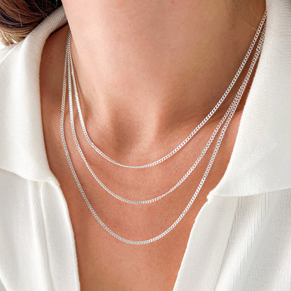 שרשרת כסף גורמט עדינה