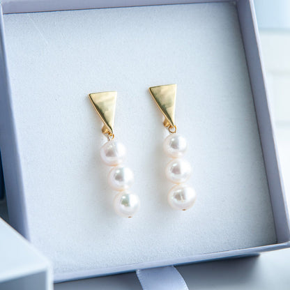 G ASHLEY עגילי פנינה