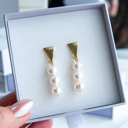 G ASHLEY עגילי פנינה