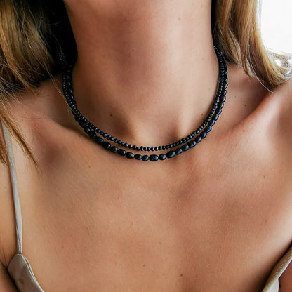 BLACK BEATRICE שרשרת פנינים