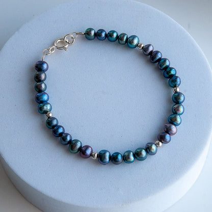 BLACK MARY צמיד פנינים