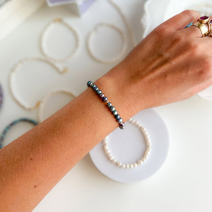 BLACK MARY צמיד פנינים