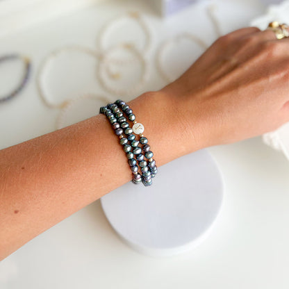 BLACK MARY צמיד פנינים