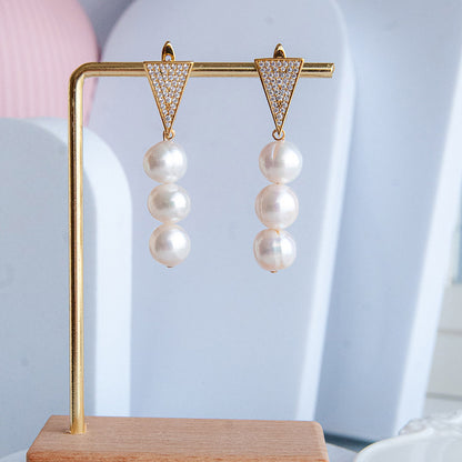 G ASHLEY עגילי פנינה