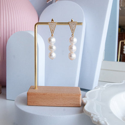 G ASHLEY עגילי פנינה