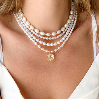 G LUNA שרשרת פנינים