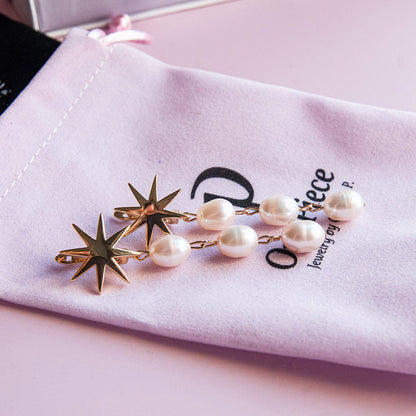 G STARS  עגילי פנינים