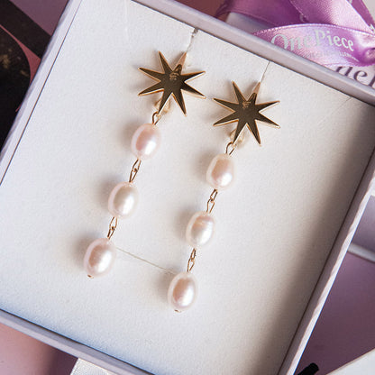 G STARS  עגילי פנינים