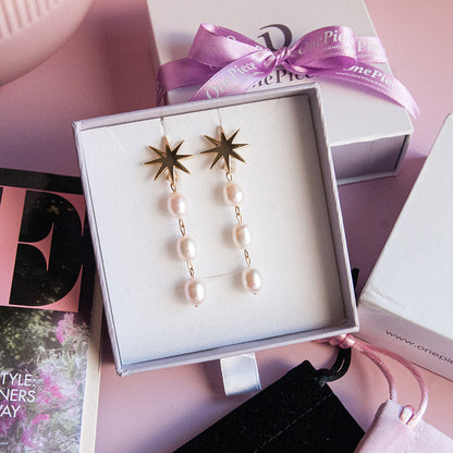 G STARS  עגילי פנינים