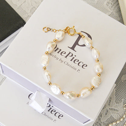 צמיד פנינים לבנות טיילור